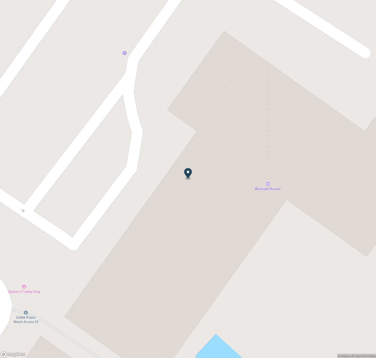 Map showing the location of La Duna Paradiso