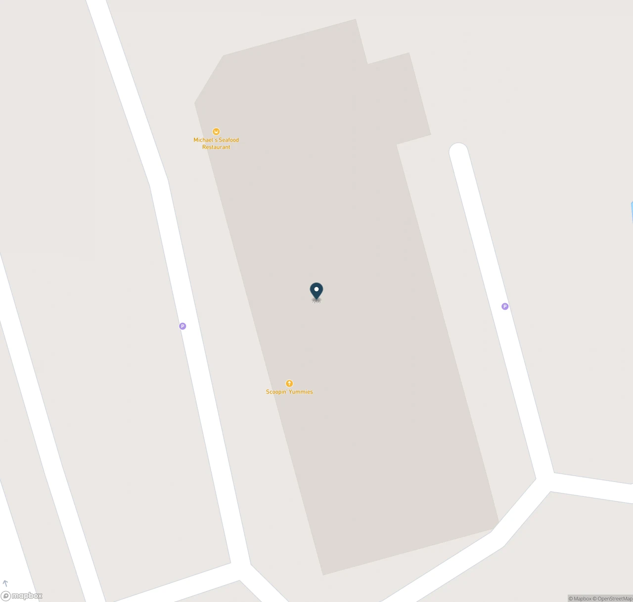 Map showing the location of Michael's Seafood Restaurant
